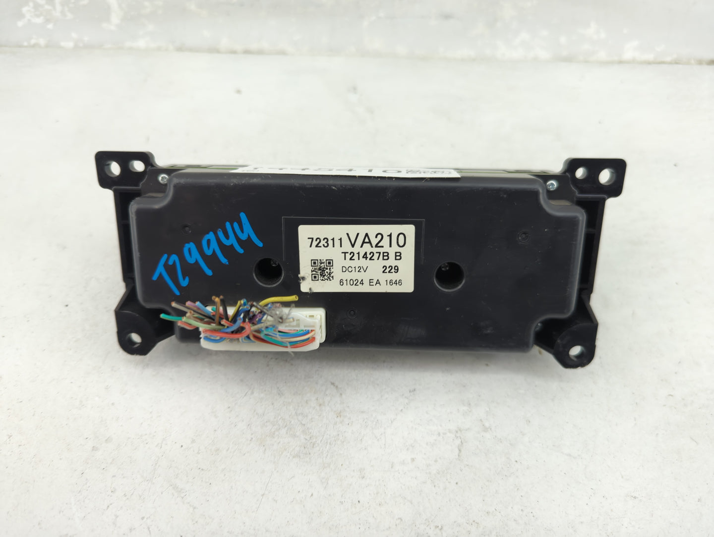 2017 Subaru Wrx Climate Control Module Temperature AC/Heater Replacement P/N:72311VA210 T21427B Fits OEM Used Auto Parts - O