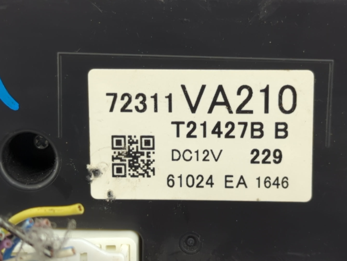 2017 Subaru Wrx Climate Control Module Temperature AC/Heater Replacement P/N:72311VA210 T21427B Fits OEM Used Auto Parts - O