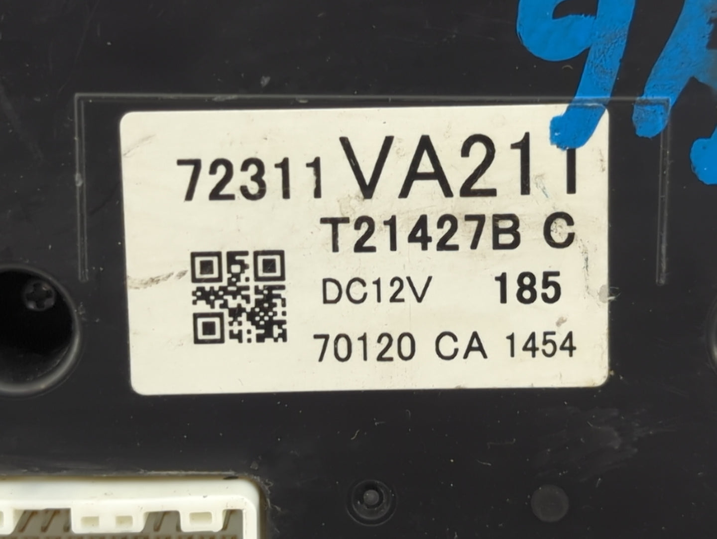 2017 Subaru Wrx Climate Control Module Temperature AC/Heater Replacement P/N:72311VA211 T21427B Fits OEM Used Auto Parts - O