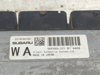 2017 Subaru Wrx PCM Engine Control Computer ECU ECM PCU OEM P/N:22765AK380 Fits OEM Used Auto Parts - Oemusedautoparts1.com