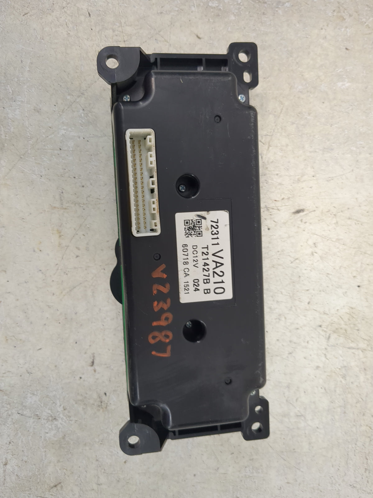 2017 Subaru Wrx Climate Control Module Temperature AC/Heater Replacement P/N:72311VA210 Fits OEM Used Auto Parts - Oemusedau