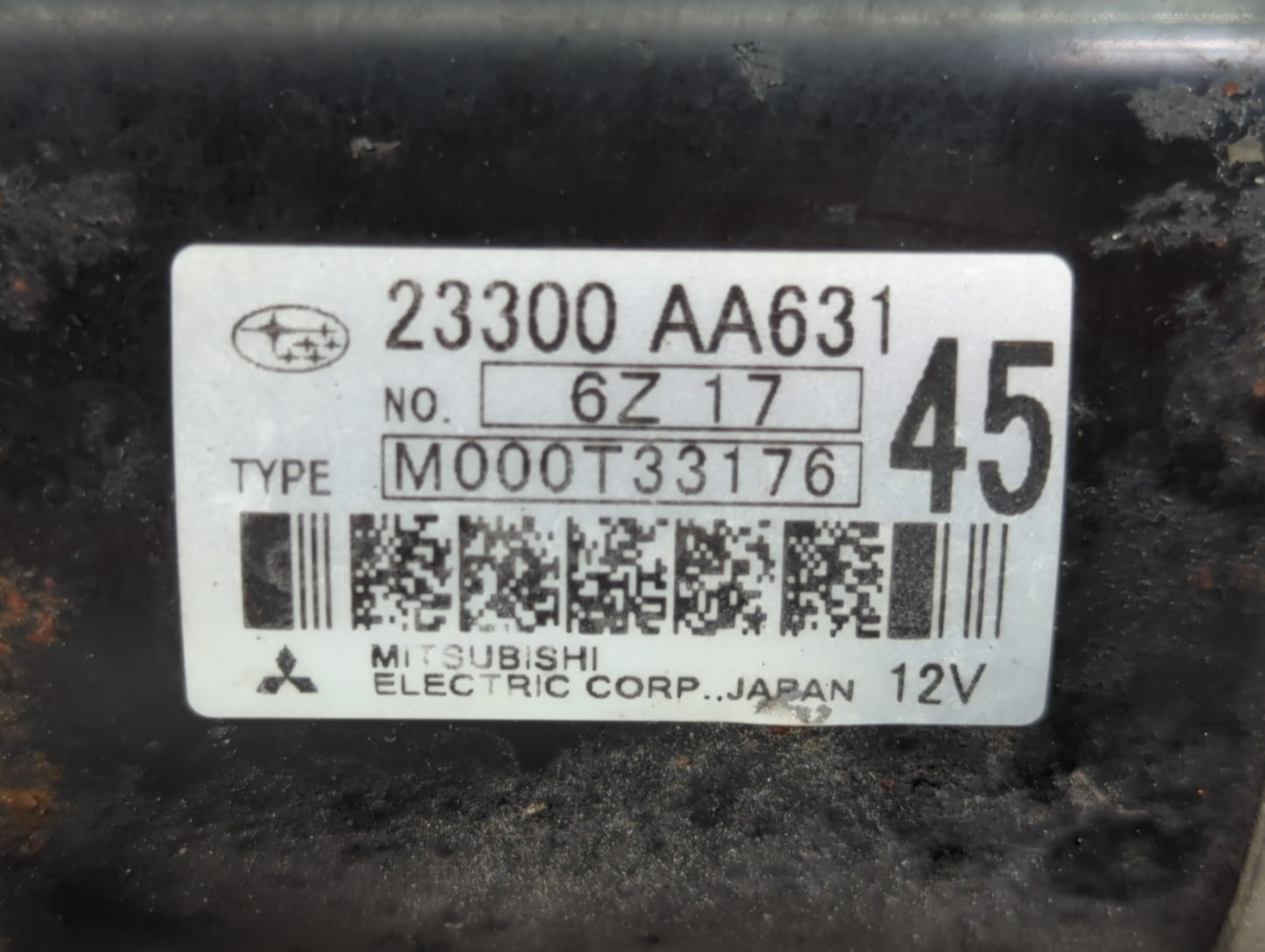 2015-2021 Subaru Wrx Car Starter Motor Solenoid OEM P/N:M000T33176 23300 AA631 Fits OEM Used Auto Parts - Oemusedautoparts1.