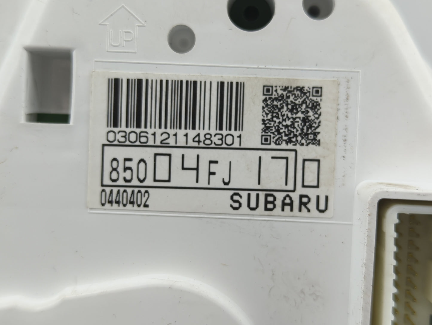 2017 Subaru Xv Instrument Cluster Speedometer Gauges P/N:85004FJ170 Fits OEM Used Auto Parts - Oemusedautoparts1.com