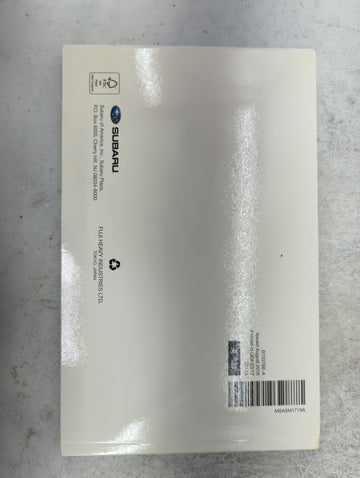 2017 Subaru Xv Owners Manual Book Guide P/N:B1037BE-A MSA5M1719A OEM Used Auto Parts