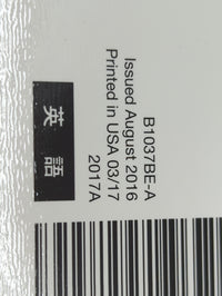 2017 Subaru Xv Owners Manual Book Guide P/N:B1037BE-A MSA5M1719A OEM Used Auto Parts - Oemusedautoparts1.com