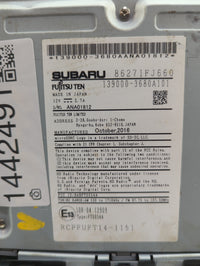 2017 Subaru Xv Crosstrek Radio AM FM Cd Player Receiver Replacement P/N:86271FJ660 139000-3680A101, BABFT0054A, FT0054A Fits