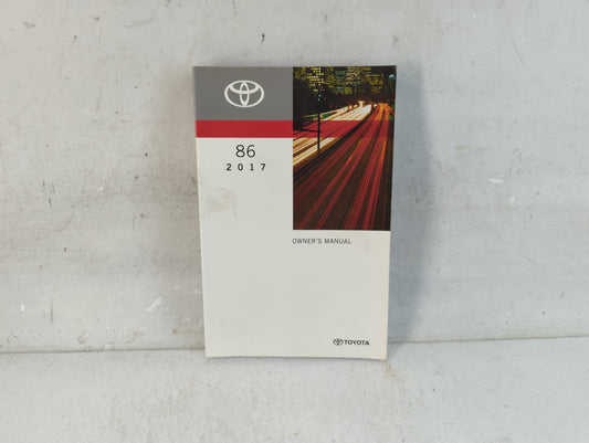 2017 Toyota 86 Owners Manual Book Guide P/N:01999-18084 OEM Used Auto Parts - Oemusedautoparts1.com