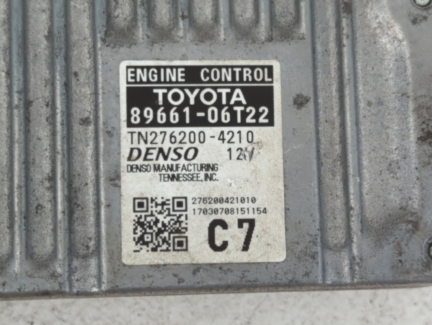 2016-2017 Toyota Camry PCM Engine Control Computer ECU ECM PCU OEM P/N:89661-06T22 TN275600-7290, 89661-06N11 Fits Fits 2016