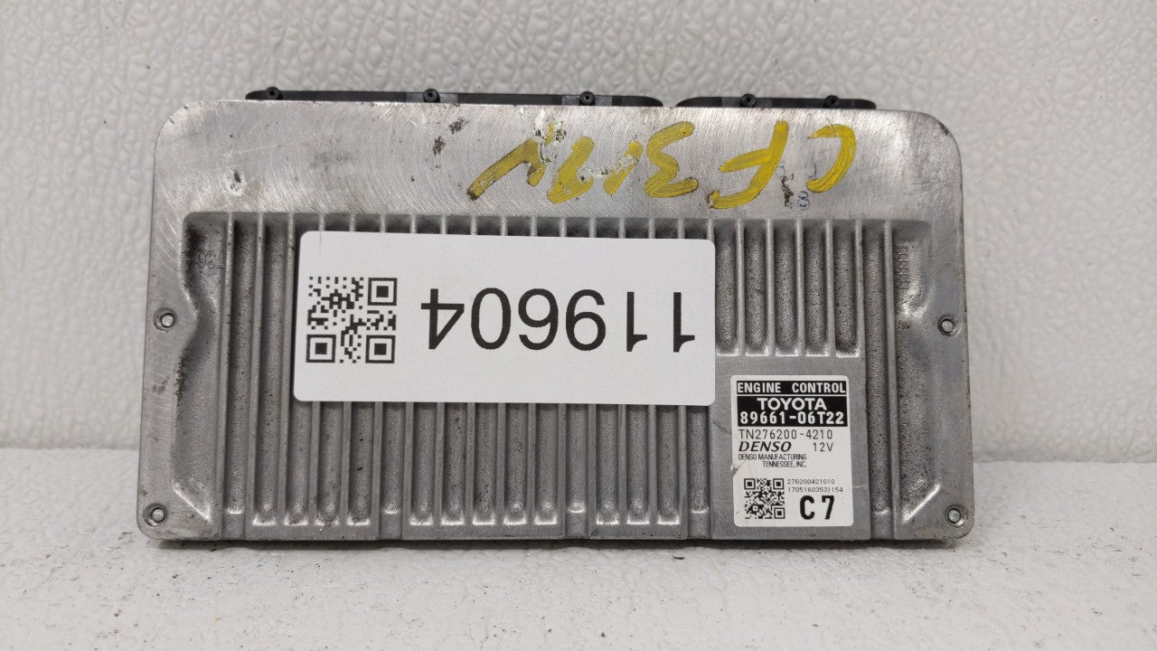 2016-2017 Toyota Camry PCM Engine Control Computer ECU ECM PCU OEM P/N:89661-06T21 89661-06T22 Fits Fits 2016 2017 OEM Used 
