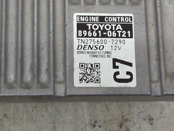 2016-2017 Toyota Camry PCM Engine Control Computer ECU ECM PCU OEM P/N:89661-06T21 89661-06T22 Fits Fits 2016 2017 OEM Used 