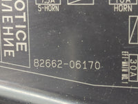 2012-2017 Toyota Camry Fusebox Fuse Box Panel Relay Module P/N:82662-06170 Fits Fits 2012 2013 2014 2015 2016 2017 OEM Used 