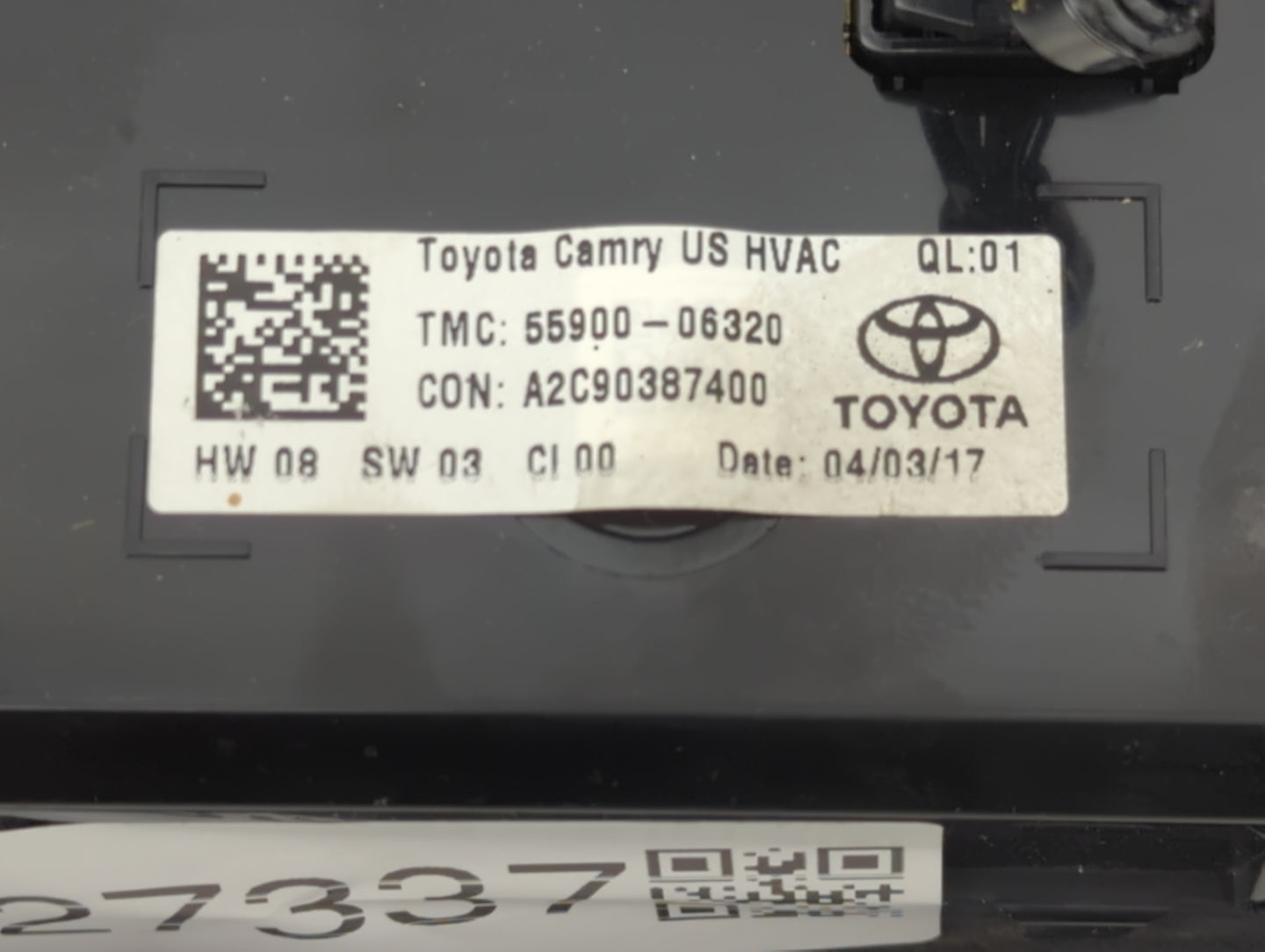 2015-2017 Toyota Camry Climate Control Module Temperature AC/Heater Replacement P/N:55900-06320 A2C90387400 Fits OEM Used Au