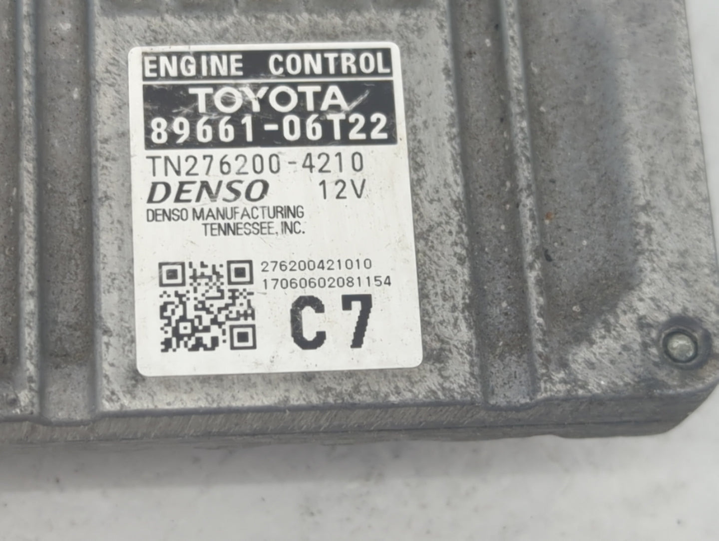 2016-2017 Toyota Camry PCM Engine Control Computer ECU ECM PCU OEM P/N:89661-06T22 TN276200-4210 Fits Fits 2016 2017 OEM Use