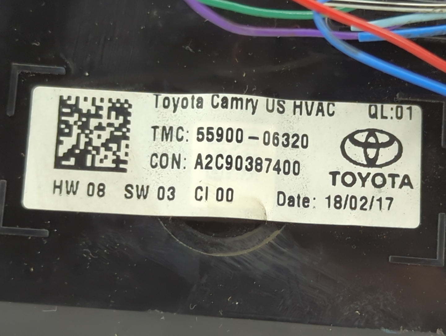 2015-2017 Toyota Camry Climate Control Module Temperature AC/Heater Replacement P/N:55900-06320 A2C90387400 Fits OEM Used Au