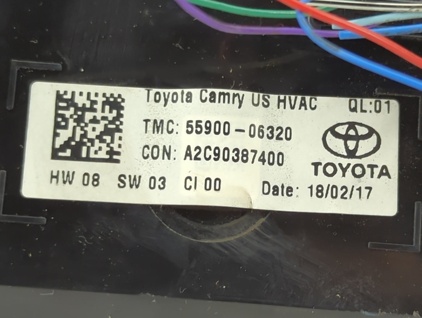 2015-2017 Toyota Camry Climate Control Module Temperature AC/Heater Replacement P/N:55900-06320 A2C90387400 Fits OEM Used Au