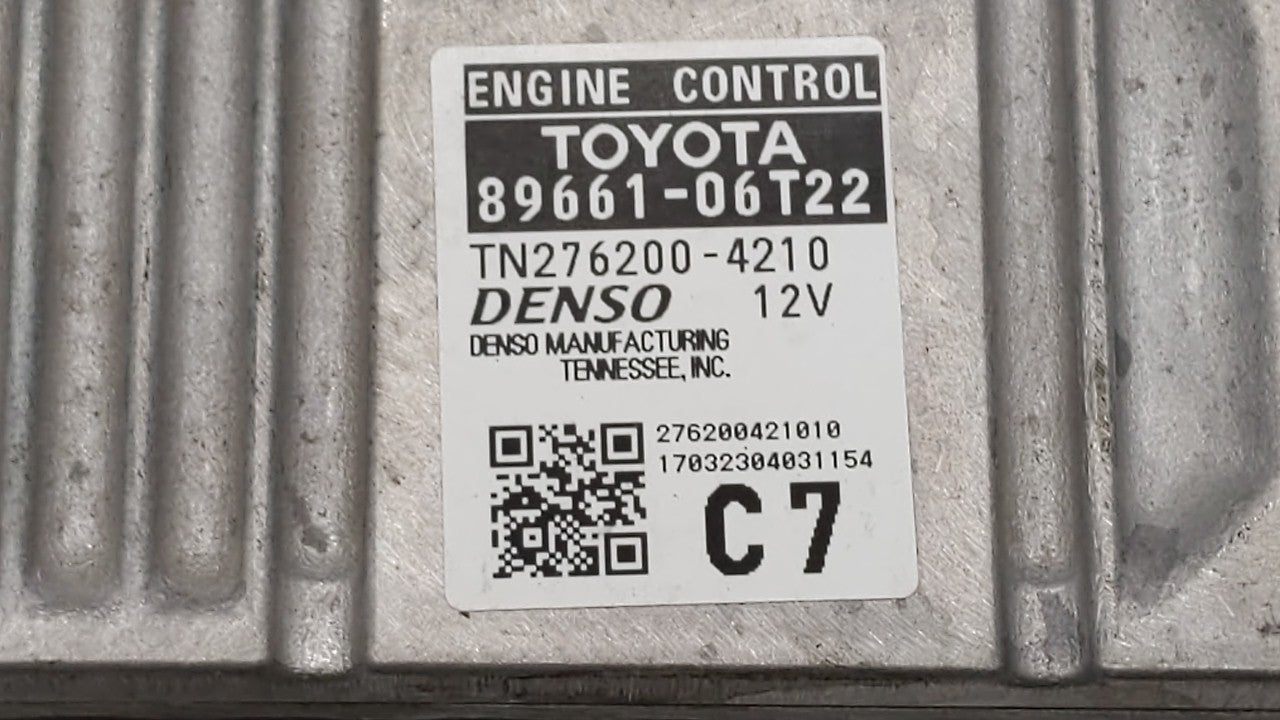 2016-2017 Toyota Camry PCM Engine Control Computer ECU ECM PCU OEM P/N:89661-06T21 89661-06T22 Fits Fits 2016 2017 OEM Used 