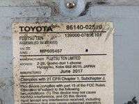 2017-2019 Toyota Corolla Radio AM FM Cd Player Receiver Replacement P/N:86140-02520 Fits Fits 2017 2018 2019 OEM Used Auto P