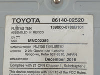 2017-2018 Toyota Corolla Radio AM FM Cd Player Receiver Replacement P/N:86140-02520 Fits Fits 2017 2018 OEM Used Auto Parts 