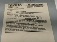 2017-2019 Toyota Corolla Radio AM FM Cd Player Receiver Replacement P/N:139000-0780B101 86140-02520 Fits Fits 2017 2018 2019