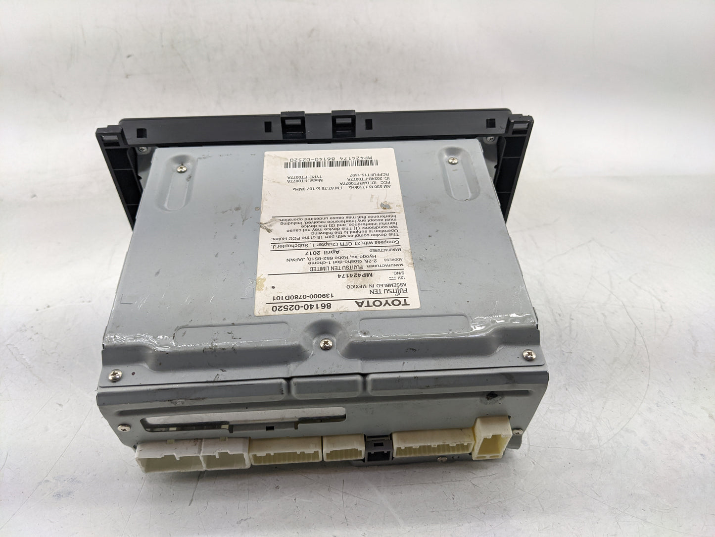 2017-2019 Toyota Corolla Radio AM FM Cd Player Receiver Replacement P/N:86140-02520 Fits Fits 2017 2018 2019 OEM Used Auto P