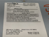 2017-2019 Toyota Corolla Radio AM FM Cd Player Receiver Replacement P/N:86140-02520 139000-0780E101 Fits Fits 2017 2018 2019