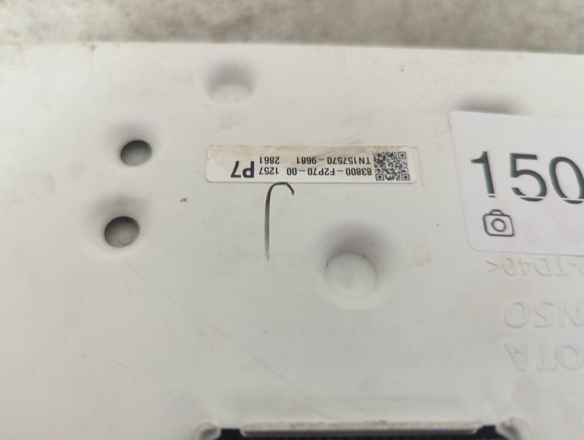 2017 Toyota Corolla Instrument Cluster Speedometer Gauges P/N:83800-F2P70-00 TN15570-9681 Miles: Fits OEM Used Auto Parts - 