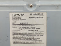 2017-2018 Toyota Corolla Radio AM FM Cd Player Receiver Replacement P/N:86140-02521 86140-02520 Fits Fits 2017 2018 OEM Used