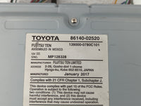 2017-2018 Toyota Corolla Radio AM FM Cd Player Receiver Replacement P/N:86140-02521 86140-02520 Fits Fits 2017 2018 OEM Used