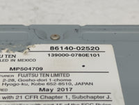 2017 Toyota Corolla Information Display Screen - Oemusedautoparts1.com