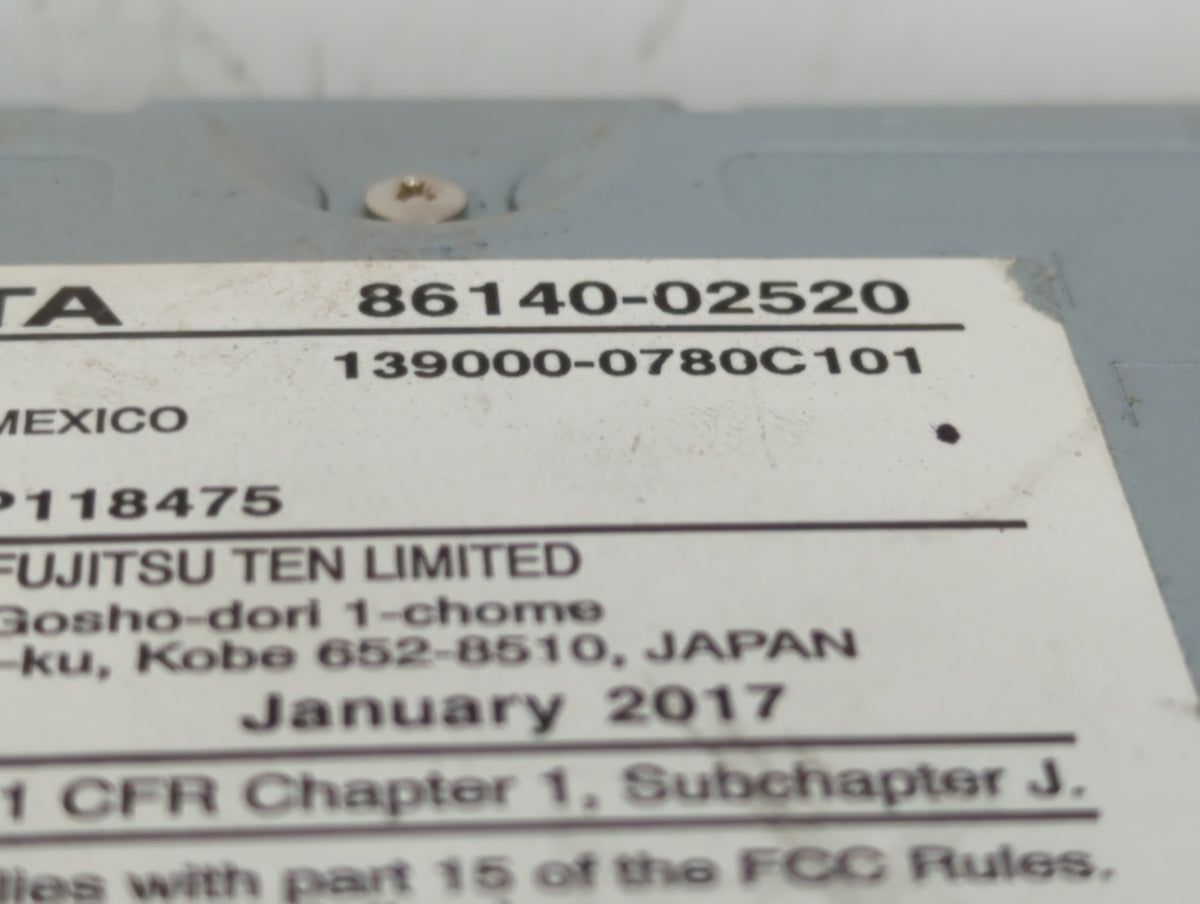 2017-2019 Toyota Corolla Am Fm Cd Player Radio Receiver 642183 - Oemusedautoparts1.com