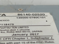 2017-2019 Toyota Corolla Am Fm Cd Player Radio Receiver 642183 - Oemusedautoparts1.com
