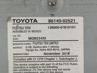 2017-2019 Toyota Corolla Am Fm Cd Player Radio Receiver - Oemusedautoparts1.com