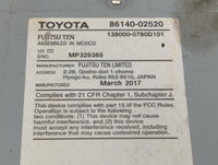 2017-2019 Toyota Corolla Radio AM FM Cd Player Receiver Replacement P/N:86140-02520 Fits Fits 2017 2018 2019 OEM Used Auto P