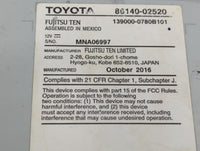 2017-2019 Toyota Corolla Am Fm Cd Player Radio Receiver 738472 - Oemusedautoparts1.com