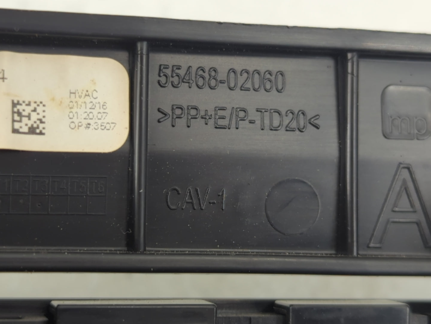 2017-2019 Toyota Corolla Climate Control Module Temperature AC/Heater Replacement P/N:55468-02060 Fits Fits 2017 2018 2019 O