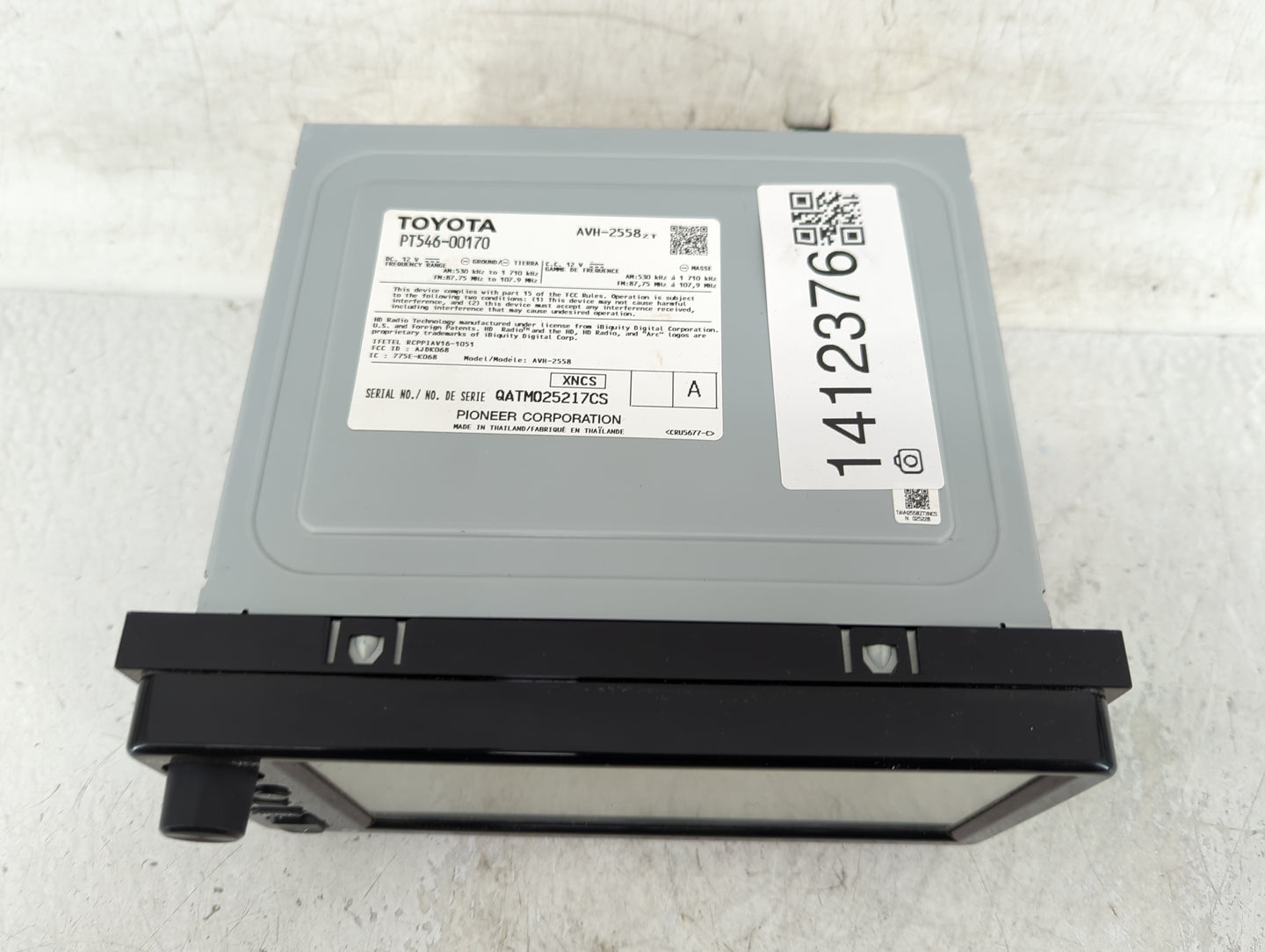 2017-2018 Toyota Corolla Im Radio AM FM Cd Player Receiver Replacement P/N:PT546-00170 Fits Fits 2017 2018 2019 OEM Used Aut