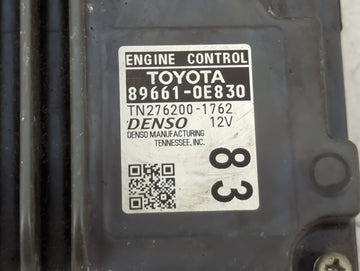 2017-2018 Toyota Highlander PCM Engine Control Computer ECU ECM PCU OEM P/N:89661-0E830 TN276200-1762 Fits Fits 2017 2018 OEM Used Auto Parts