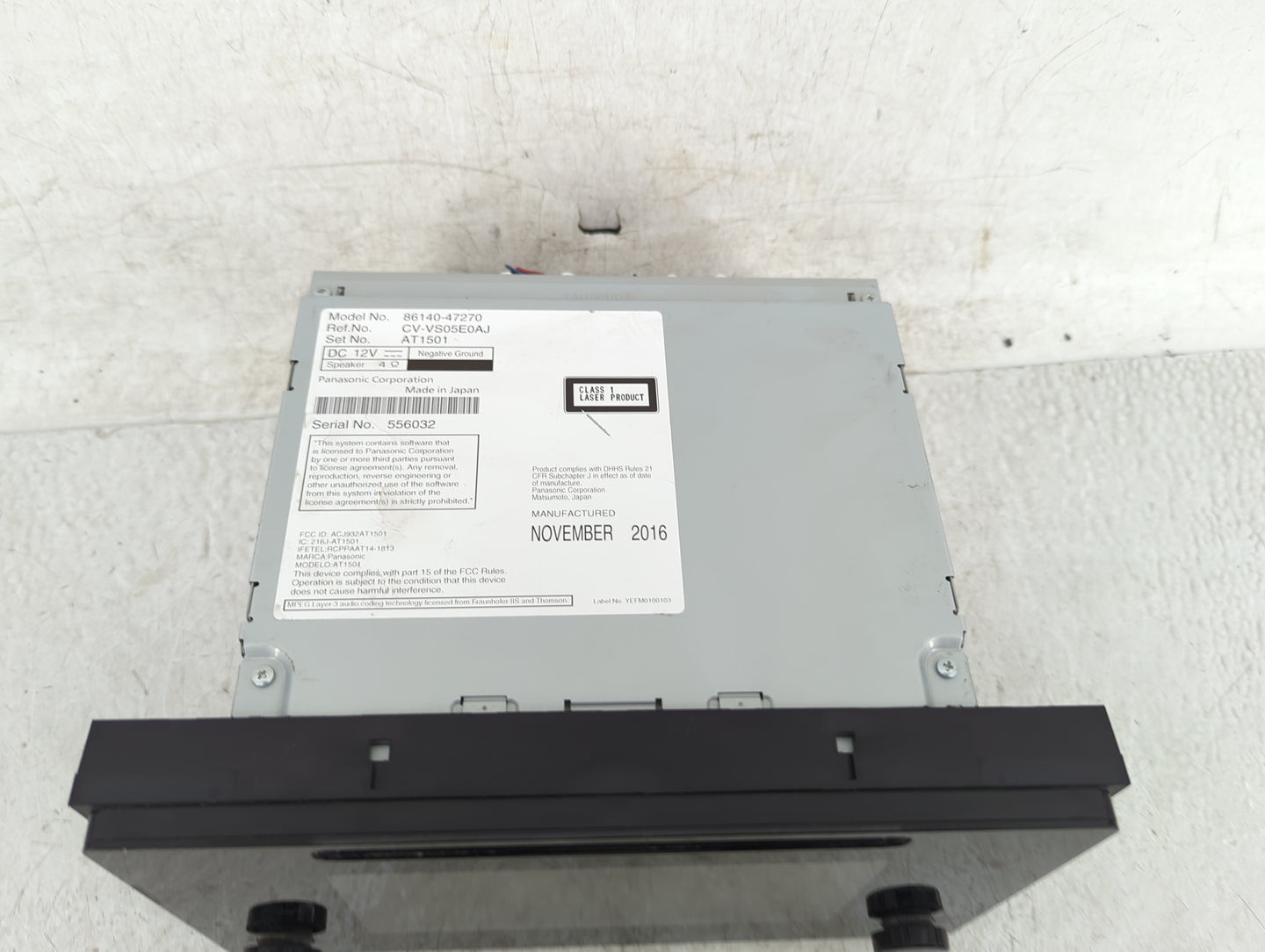 2016-2018 Toyota Prius Radio AM FM Cd Player Receiver Replacement P/N:86140-47270 Fits Fits 2016 2017 2018 OEM Used Auto Par