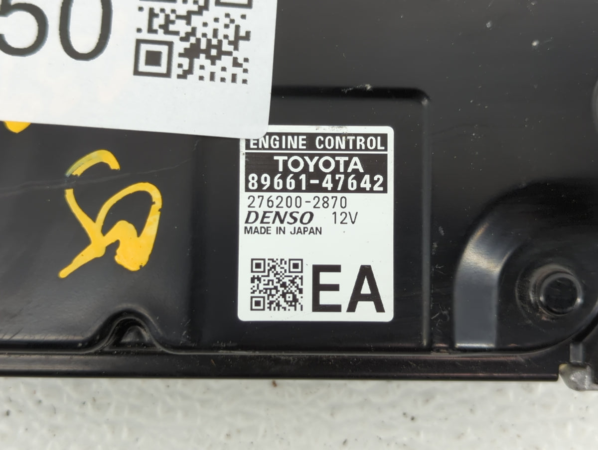 2017-2018 Toyota Prius PCM Engine Control Computer ECU ECM PCU OEM P/N:89661-47642 Fits 2017 2018 OEM Used Auto Parts - Oemu