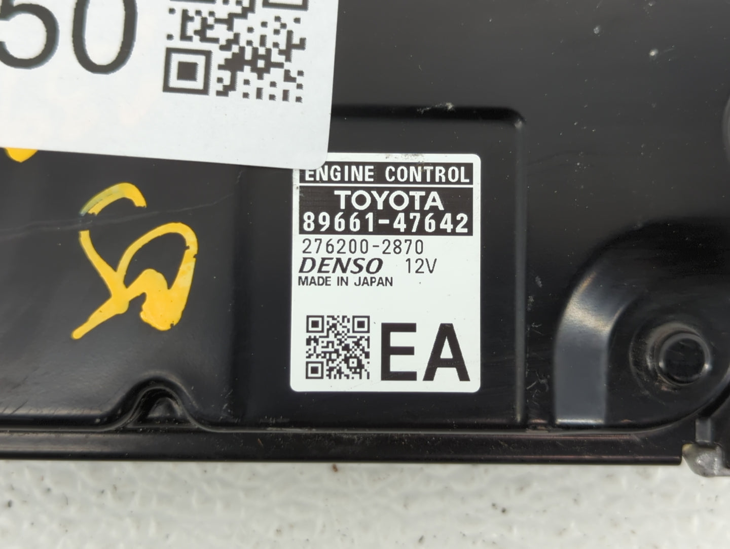 2017-2018 Toyota Prius PCM Engine Control Computer ECU ECM PCU OEM P/N:89661-47642 Fits Fits 2017 2018 OEM Used Auto Parts -