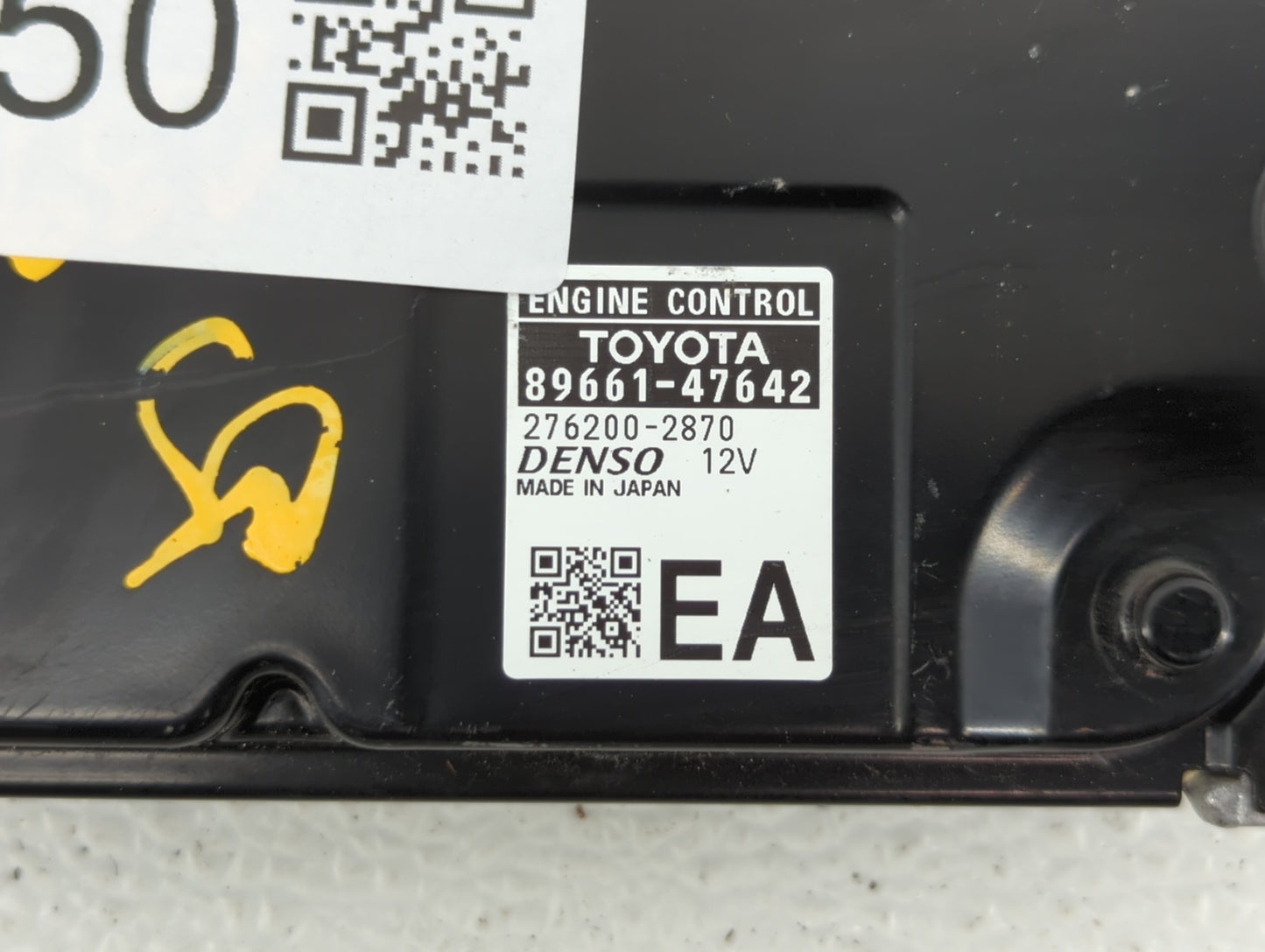 2017-2018 Toyota Prius PCM Engine Control Computer ECU ECM PCU OEM P/N:89661-47642 Fits Fits 2017 2018 OEM Used Auto Parts -