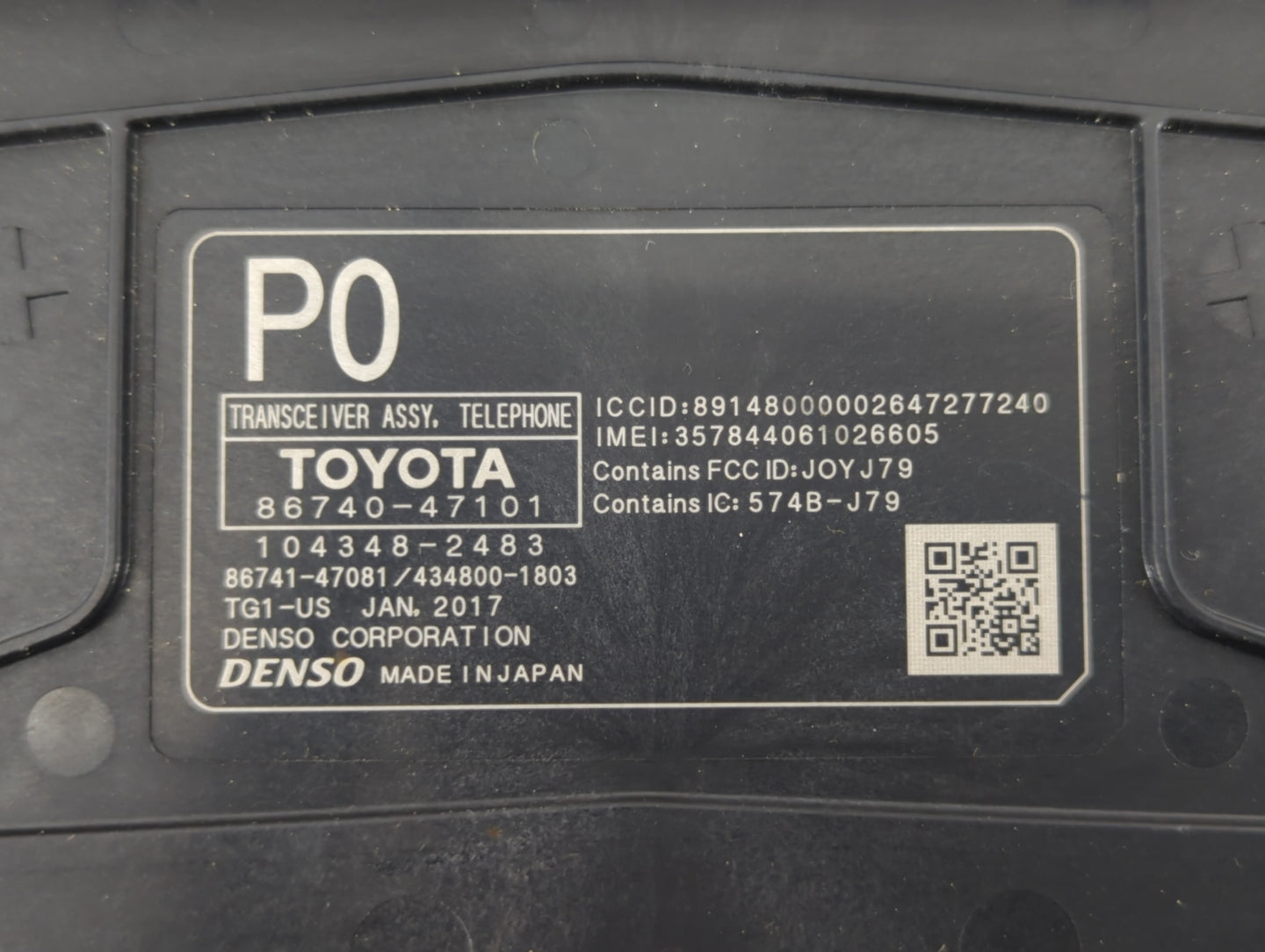 2016-2017 Toyota Prius Chassis Control Module Ccm Bcm Body Control - Oemusedautoparts1.com