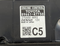 2017-2020 Toyota Prius Prime PCM Engine Control Computer ECU ECM PCU OEM P/N:89661-47750 Fits Fits 2017 2018 2019 2020 OEM U