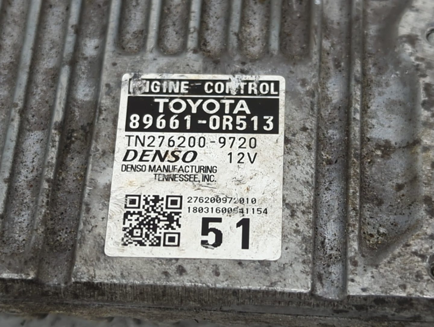 2016-2018 Toyota Rav4 PCM Engine Control Computer ECU ECM PCU OEM P/N:89661-0R513 TN276200-9720 Fits Fits 2016 2017 2018 OEM