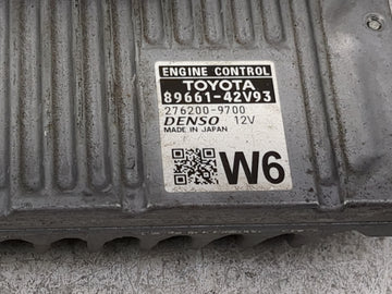 2016-2018 Toyota Rav4 PCM Engine Control Computer ECU ECM PCU OEM P/N:89661-42V93 276200-9700 Fits Fits 2016 2017 2018 OEM Used Auto Parts