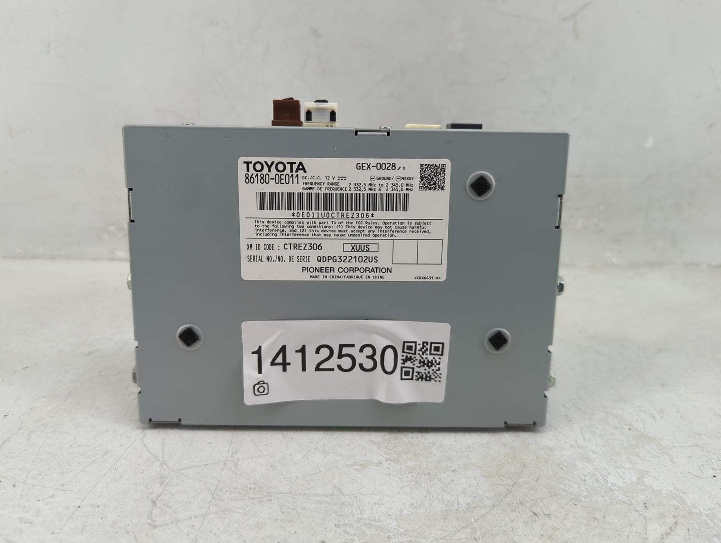 2015-2017 Toyota Sienna Radio AM FM Cd Player Receiver Replacement P/N:86180-0E011 Fits OEM Used Auto Parts - Oemusedautopar