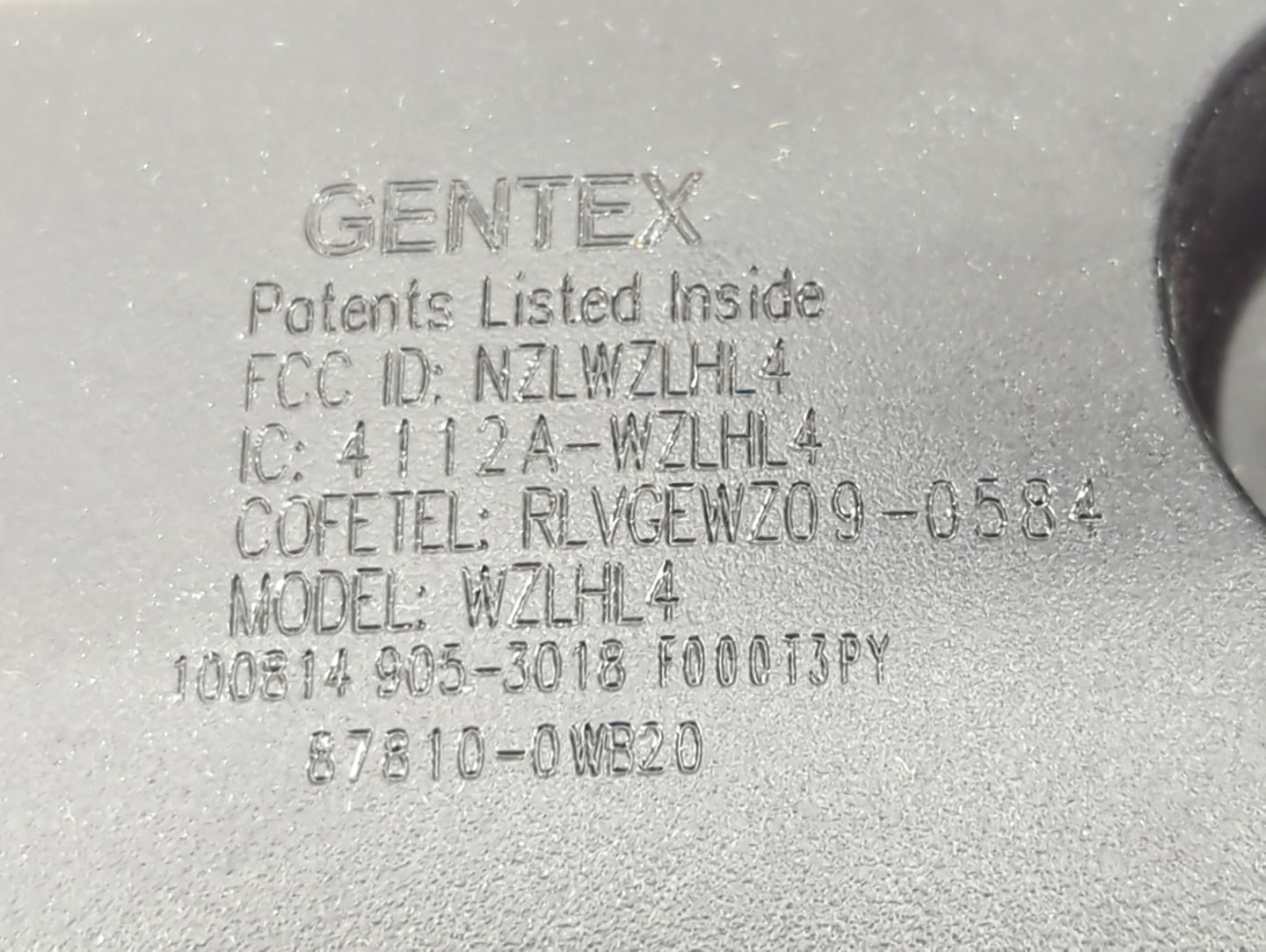 2015-2017 Toyota Sienna Interior Rear View Mirror Replacement OEM P/N:87810-0WB20 4112A WZLHL4 Fits Fits 2015 2016 2017 OEM 