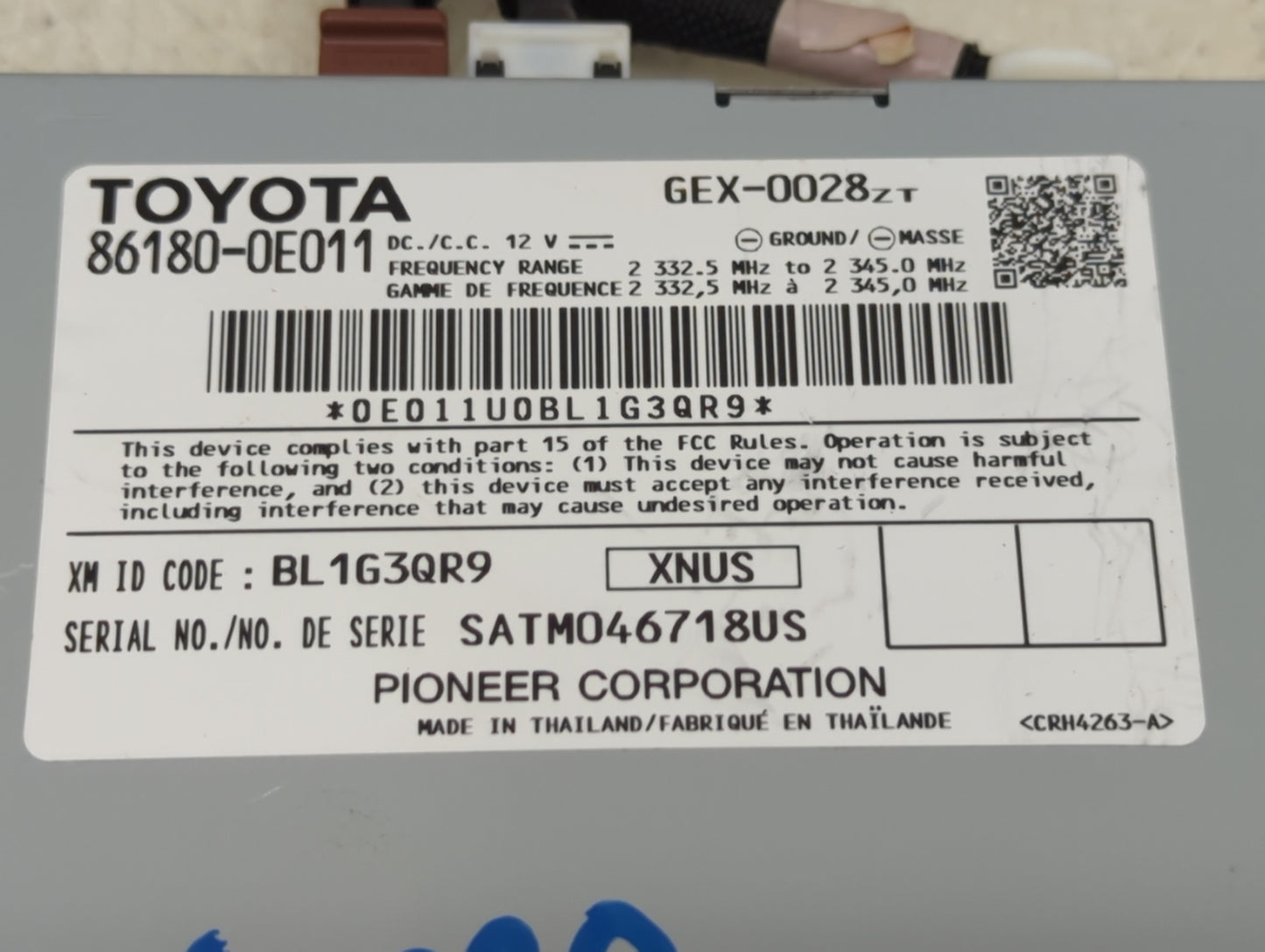 2015-2017 Toyota Sienna Radio AM FM Cd Player Receiver Replacement P/N:86180-0E011 Fits OEM Used Auto Parts - Oemusedautopar