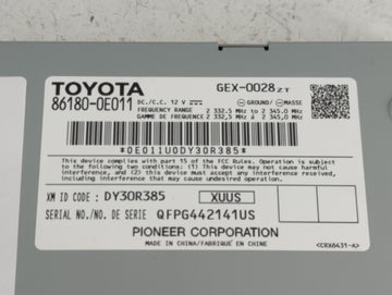 2016-2019 Toyota Tacoma Radio AM FM Cd Player Receiver Replacement P/N:86180-0E011 Fits Fits 2016 2017 2018 2019 OEM Used Auto Parts