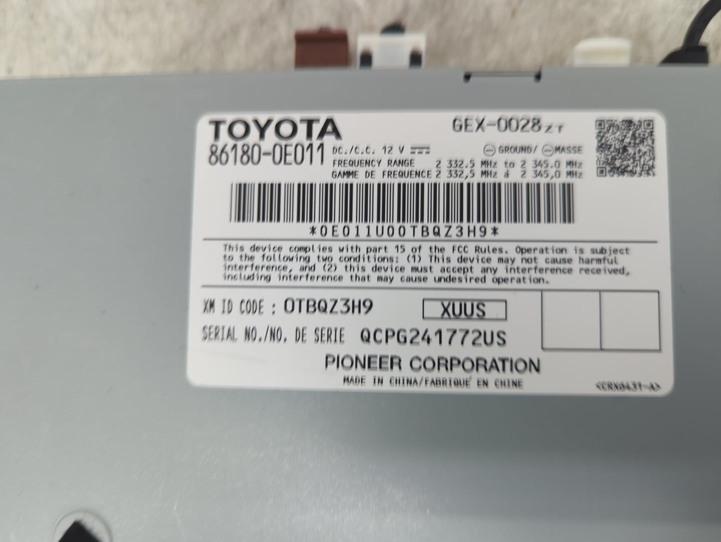 2016-2019 Toyota Tacoma Radio AM FM Cd Player Receiver Replacement P/N:86180-0E011 GEX-0028 Fits Fits 2016 2017 2018 2019 OE